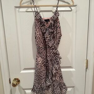Lucy Paris Pink and Black Patterned Dress